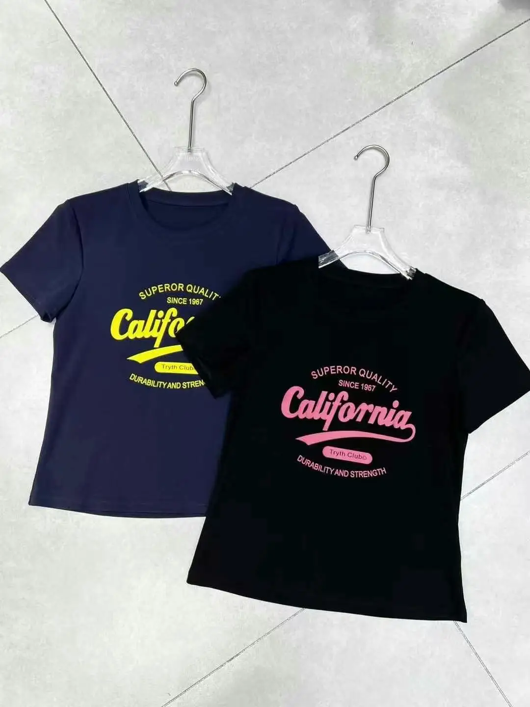 

European Station 2025 Summer New M. SHANG Versatile Crew Neck Color Matching Letter Printing Comfortable Small Edition Short