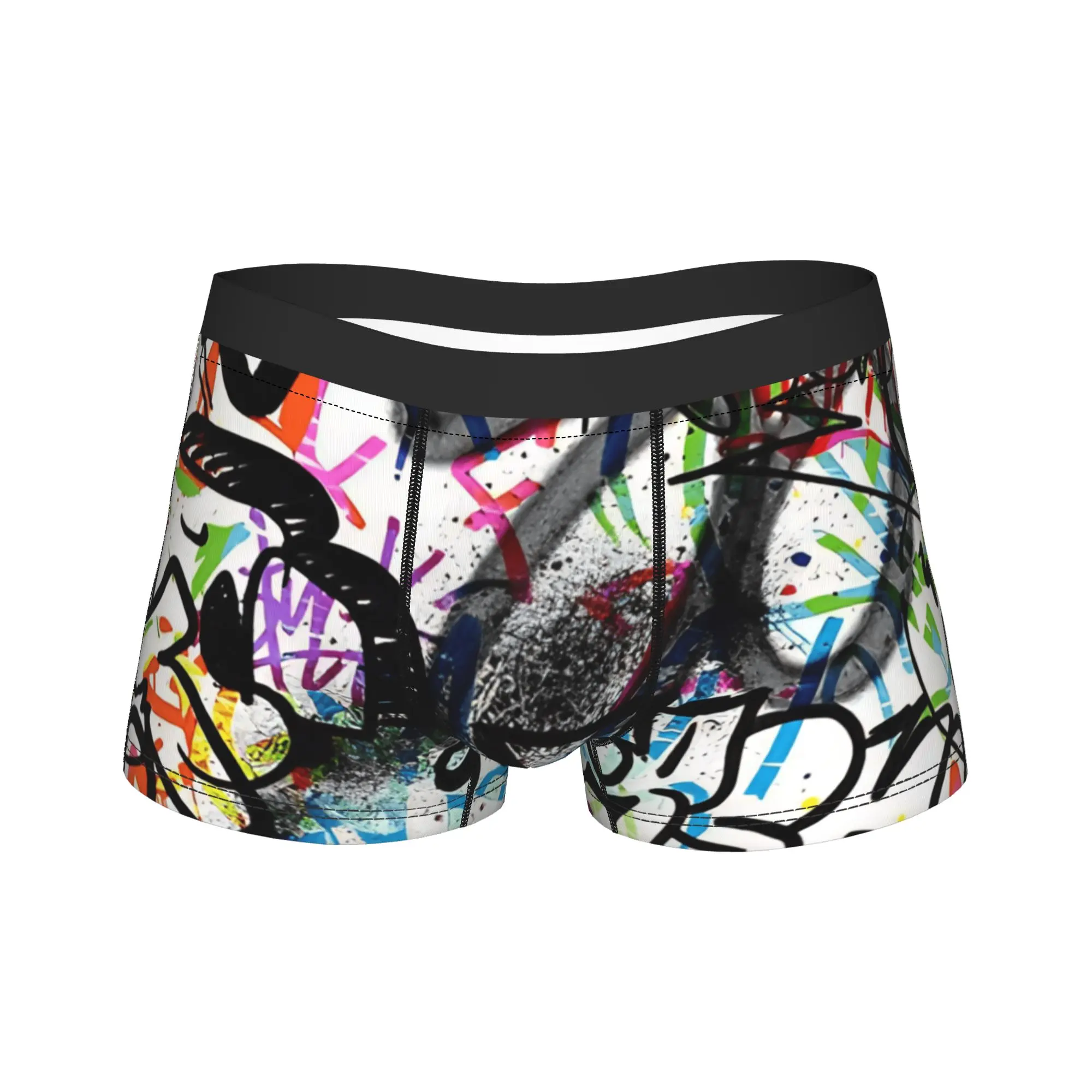 Cartoon Cute Doodle Underwear  Males Underpants Design Sexy Soft Trunk High Quality Shorts Briefs Large Size