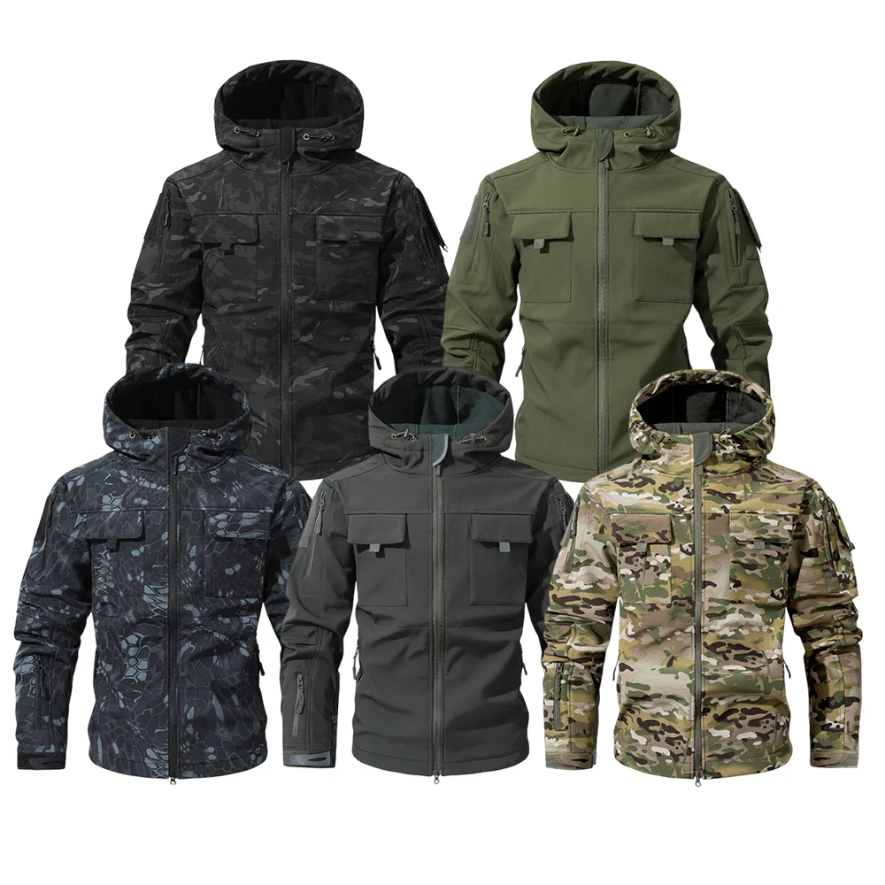 

Men's casual winter multi-pocket cap jacket, warm thick cover men's jacket, a new type of waterproof coat with a hood for men