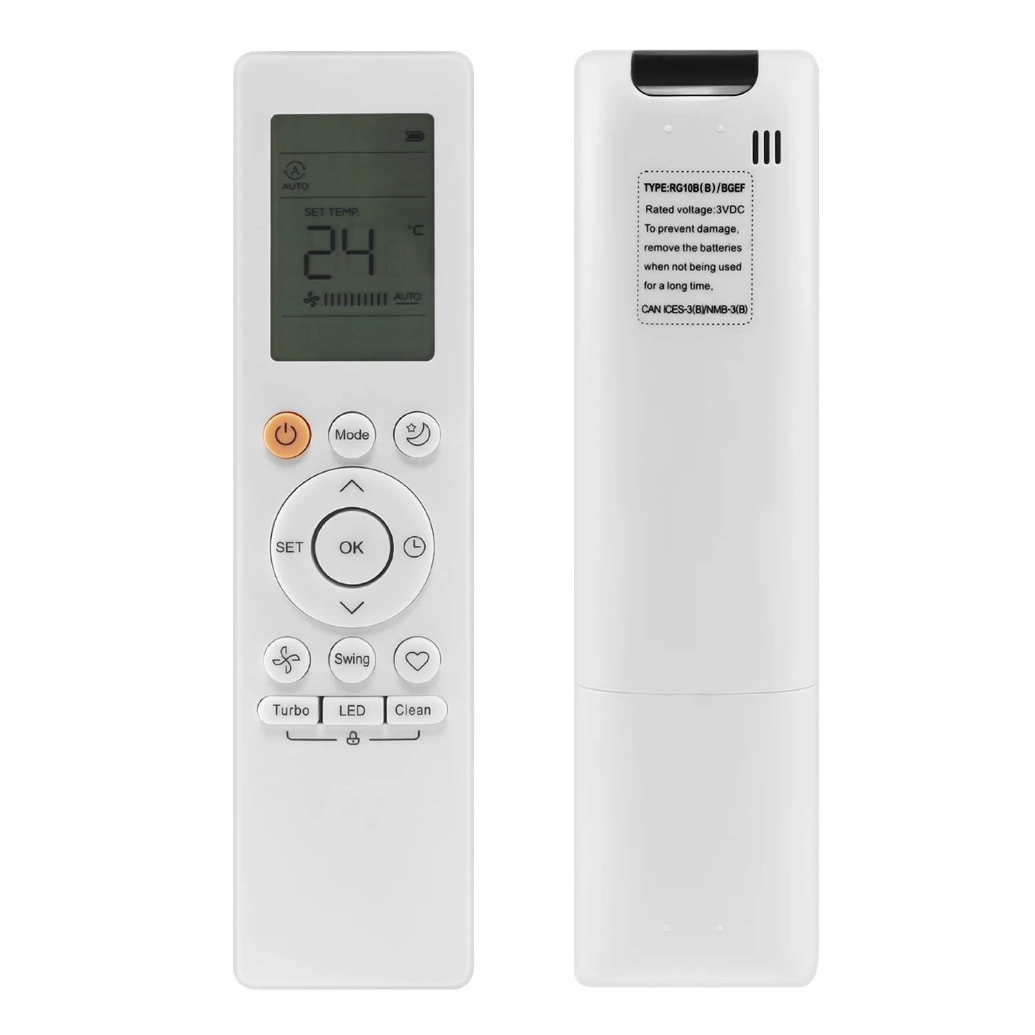 RG10B Infrared Remote Control for Midea English Air Conditioner RG10B/BGEFU1 AC Remote Control Air Conditioner