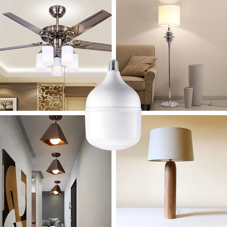 60W High-power LED Light Bulbs E27 20W 30W 40W 50W Saving Energy Super bright Lamp Interior Living Room Bedroom Office Lighting