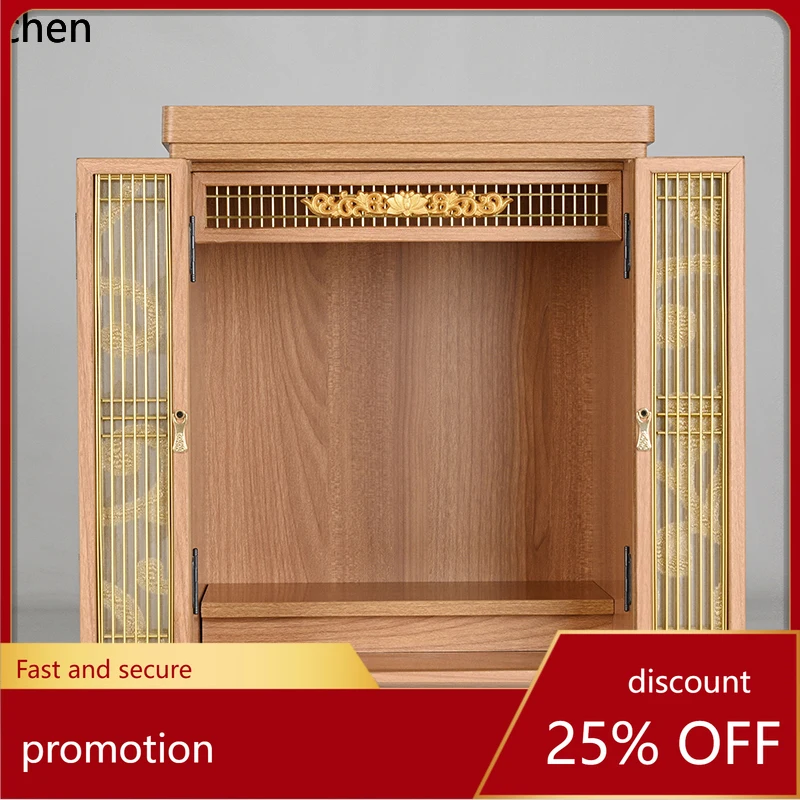 

CZModern Minimalist Home Altar Cabinet with Door for Buddha, Guanyin, God of Wealth, Chinese Style Wall-Mounted Altar