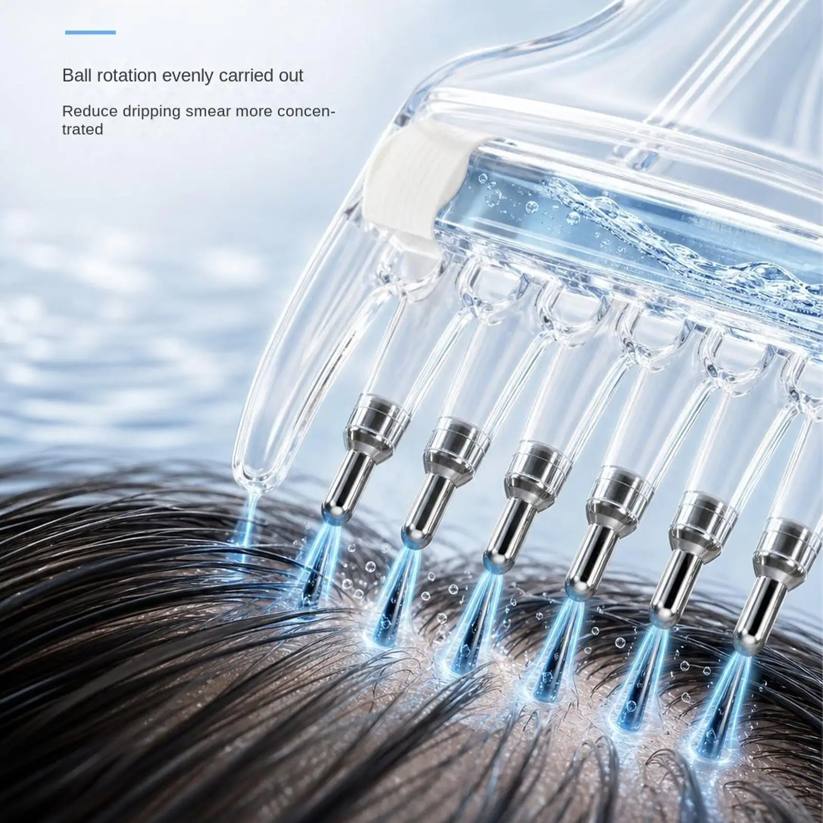 Transparent Hair Root Comb Liquid Guide Applicator Scalp Massage Comb Hair Oil Serum Brush AntiLeak Hair Care Tool