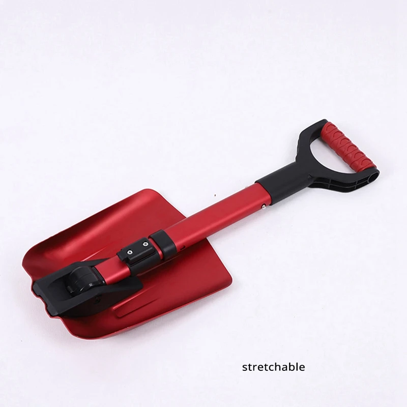 Outdoor Folding Aluminum Alloy Shovel, Snow Removal Tool Suitable For Cars, Snowmobiles, Camping, Skiing And Outdoor