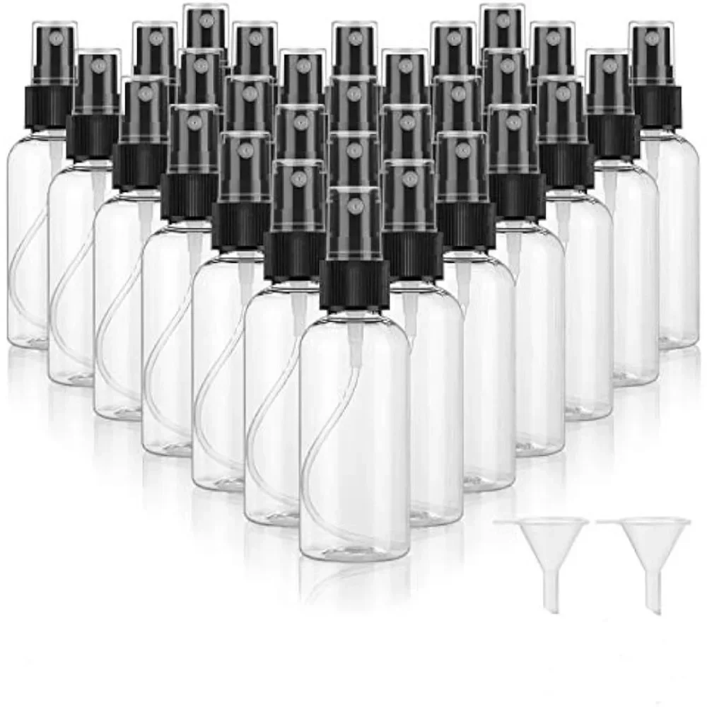 

50PCS 10/20/30/50/60/100ml Fine Mist Clear Spray Bottles with Pump Spray Cap for Essential Oils Travel Perfume Refillable Bottle