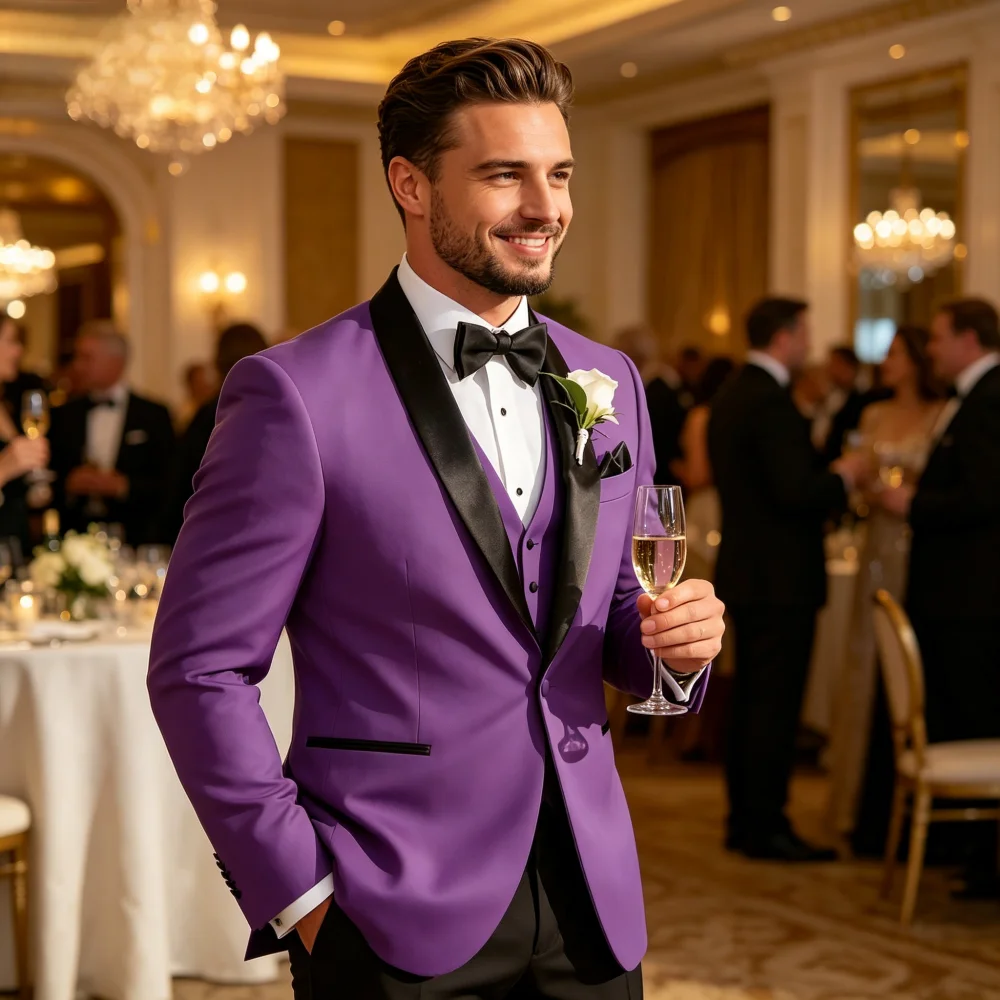 

Marfim Solid Shirt for Men Fine Fit Wedding Ceremony Smoking Gentleman's Suit Solid Color Men's Ternos Fe Trajes Para Hombre