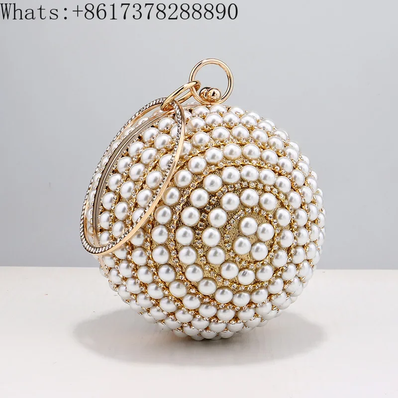 Ladies Small Round Bag Versatile Dress Party Handbag Ball Evening Bag