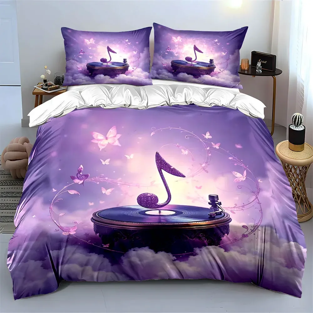

Elegant Music Decor Set Soft Comfortable Duvet Cover Bedding Set Included 1*Duvet Cover & 2*Pillowcases, gift