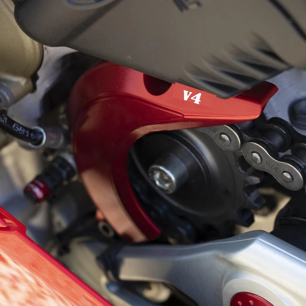 ملحقات الدراجات النارية الجديدة غطاء حماية ضرس السلسلة الأمامية ﻿ لـ DUCATI Panigale V4 S R Streetfighter V4S 2018-2023