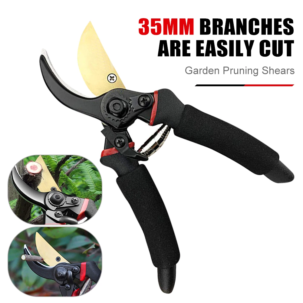 Garden Pruning Shears High Carbon Steel Hand Pruner Tree Trimmer Sharp Branch Shears Cutter Plant Scissors Garden Tools