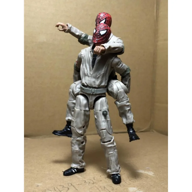 Spiderman-figuras de acción de soldado, traje de trabajo liso, 6 pulgadas, 112 figuras a granel, escultura de cabeza de Peter Parker, Juguetes