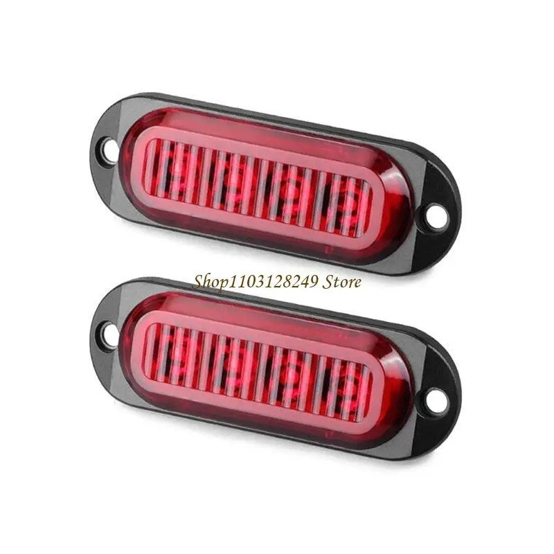 N5KD 4LEDs Trailer Stop Brake Warning Turn Tail Lamp 12-24V Cargo Tractors Truck 2pcs