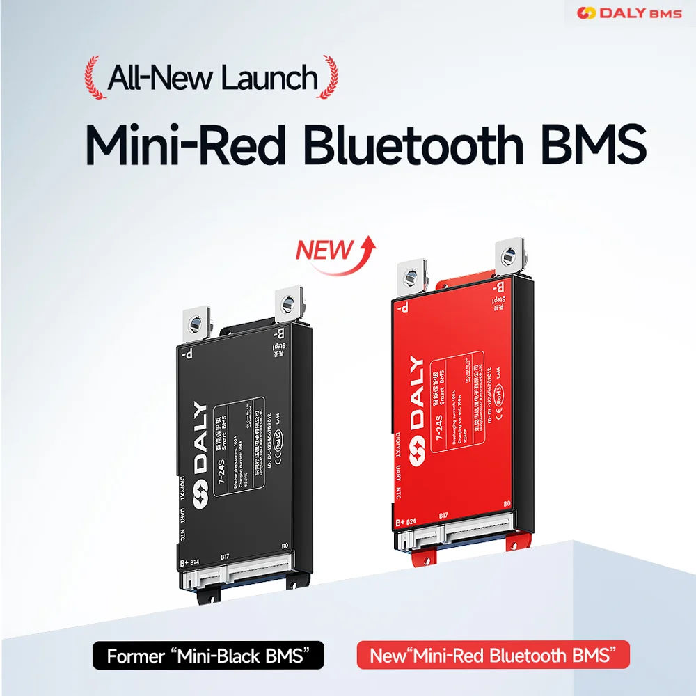 Daly Smart 3inch LCD BMS 30A 40A 60A 80A 100A 150A 200A  Built-in Bluetooth 4S 7S 8S 13S 14S 16S 17S 20S 24S  Lifepo4 Li-Ion LTO view 2