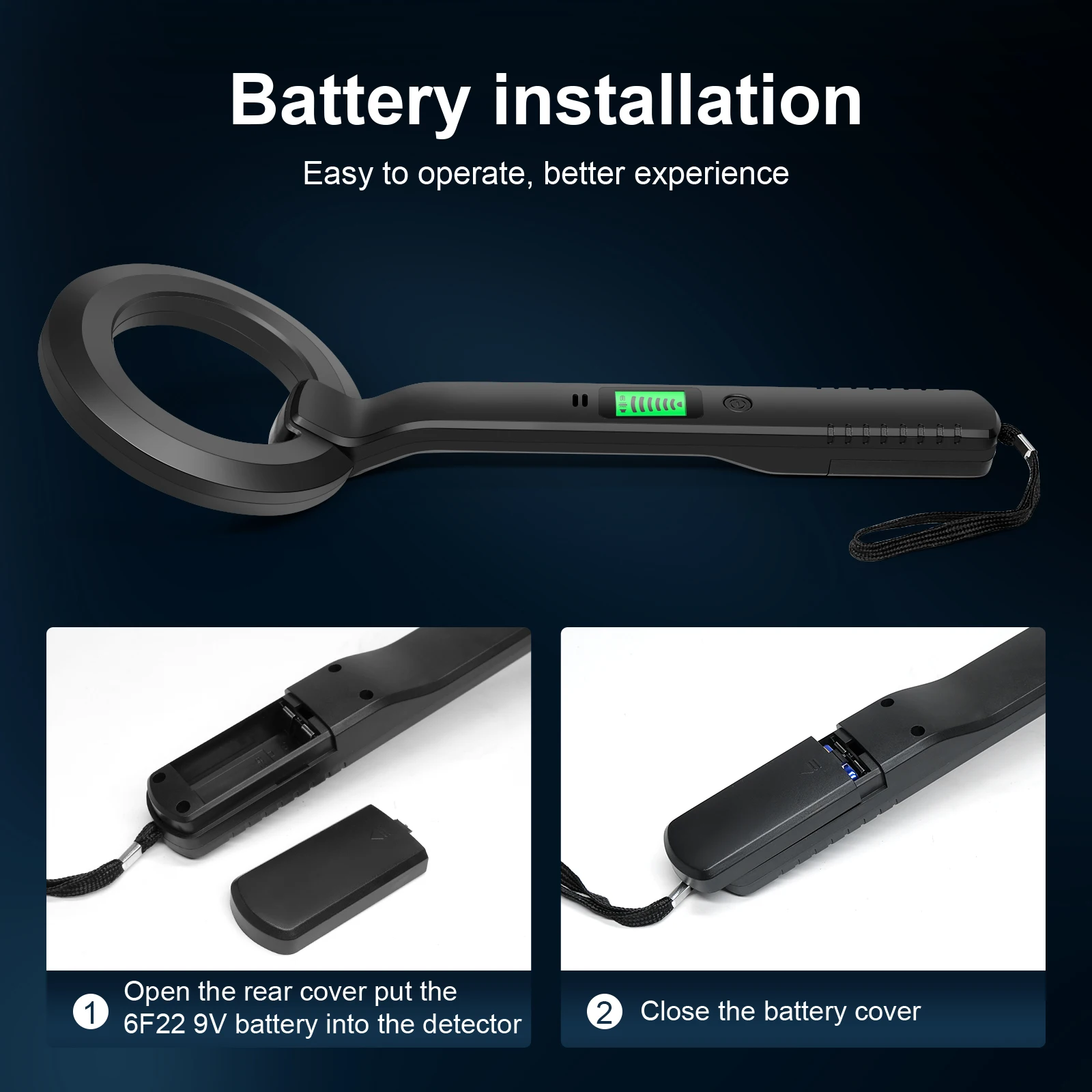 كاشف المعادن، إنذار يدوي، ماسح ضوئي للمعادن عالي الحساسية، فحص السلامة، المؤشر، ملف البحث، أداة الكشف عن المعادن