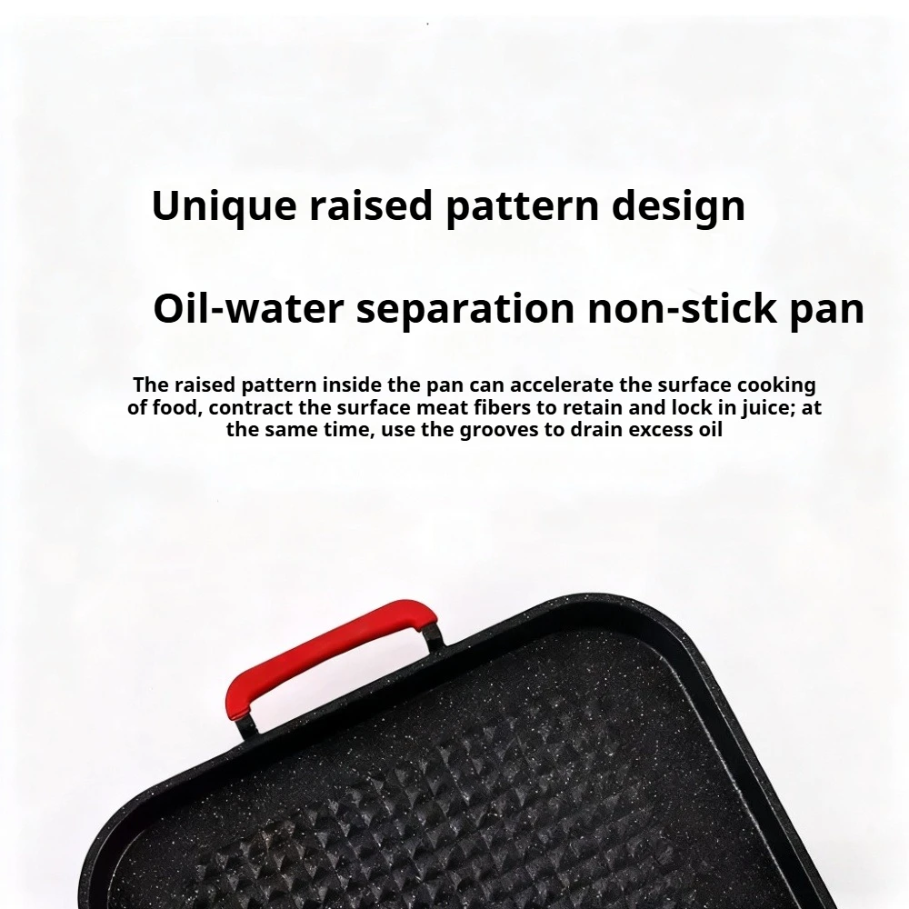 1 قطعة KOSUN الألومنيوم غير لاصقة الشواء مقلاة المقلية ستيك وعاء الكورية شواء صينية مربع صينية شواء لوازم المطبخ الطبخ