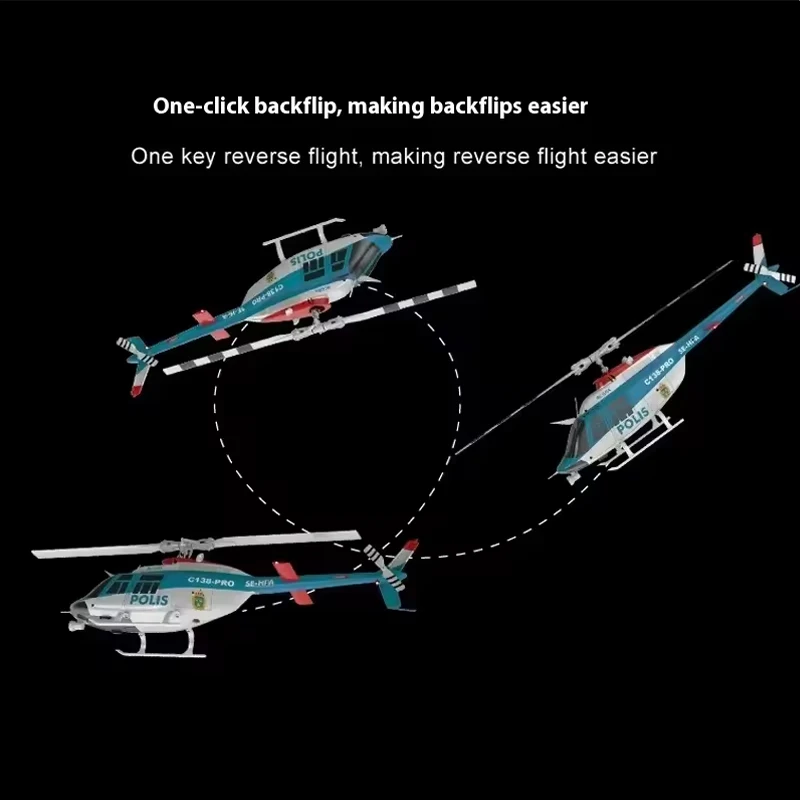 เฮลิคอปเตอร์บังคับวิทยุ RC ERA รุ่นใหม่ C138 Pro แบบ 6 ช่องสัญญาณ ใบพัดเดี่ยว ไร้แปรงถ่าน สำหรับการแสดงท่าผาดโผน  แบบเหมือนจริง Bell 206RHSKY ของเล่นและงานอดิเรก เครื่องบินบังคับวิทยุ