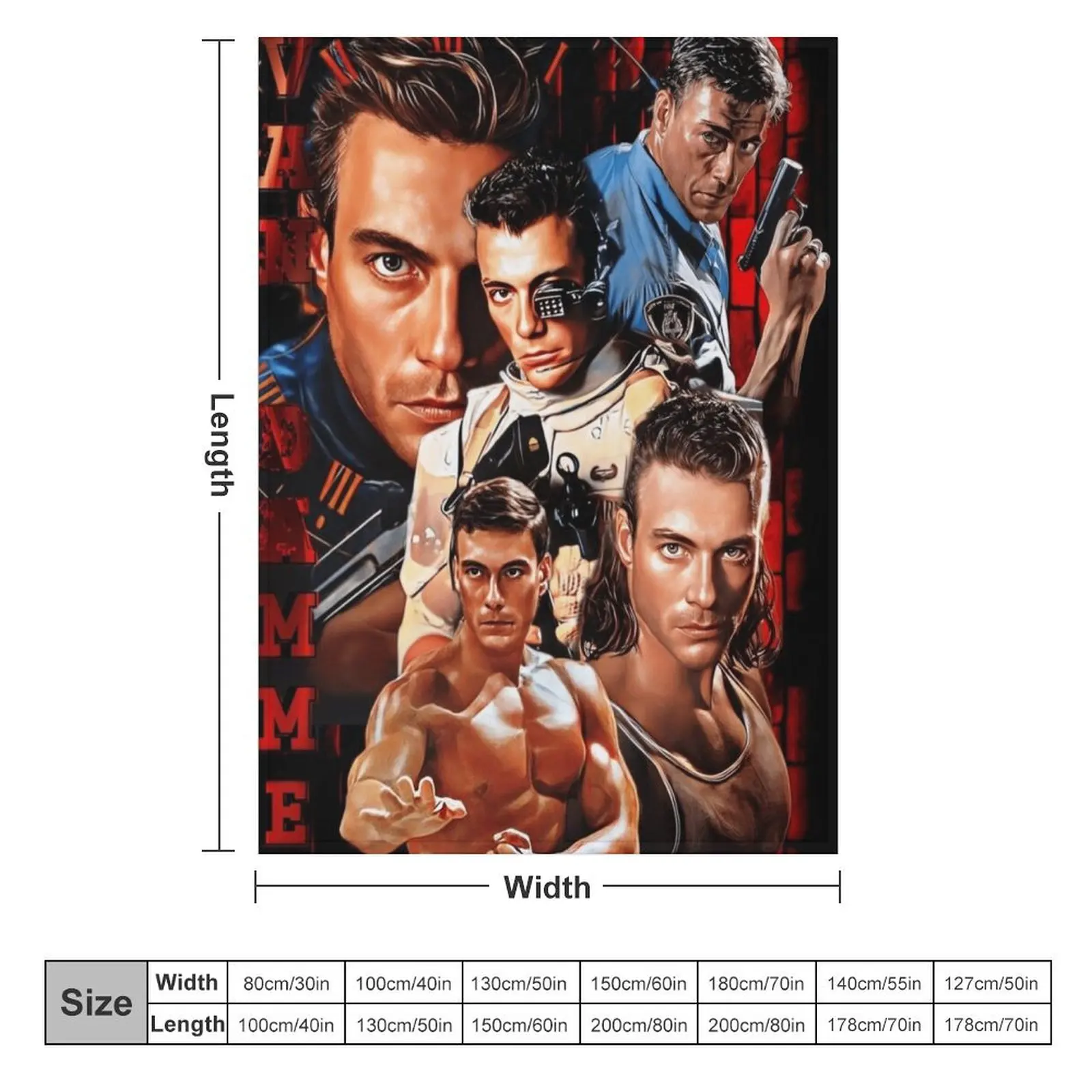 Jean Claude Van Damme Throw Blanket christmas gifts For Decorative Sofa blankets ands Blankets