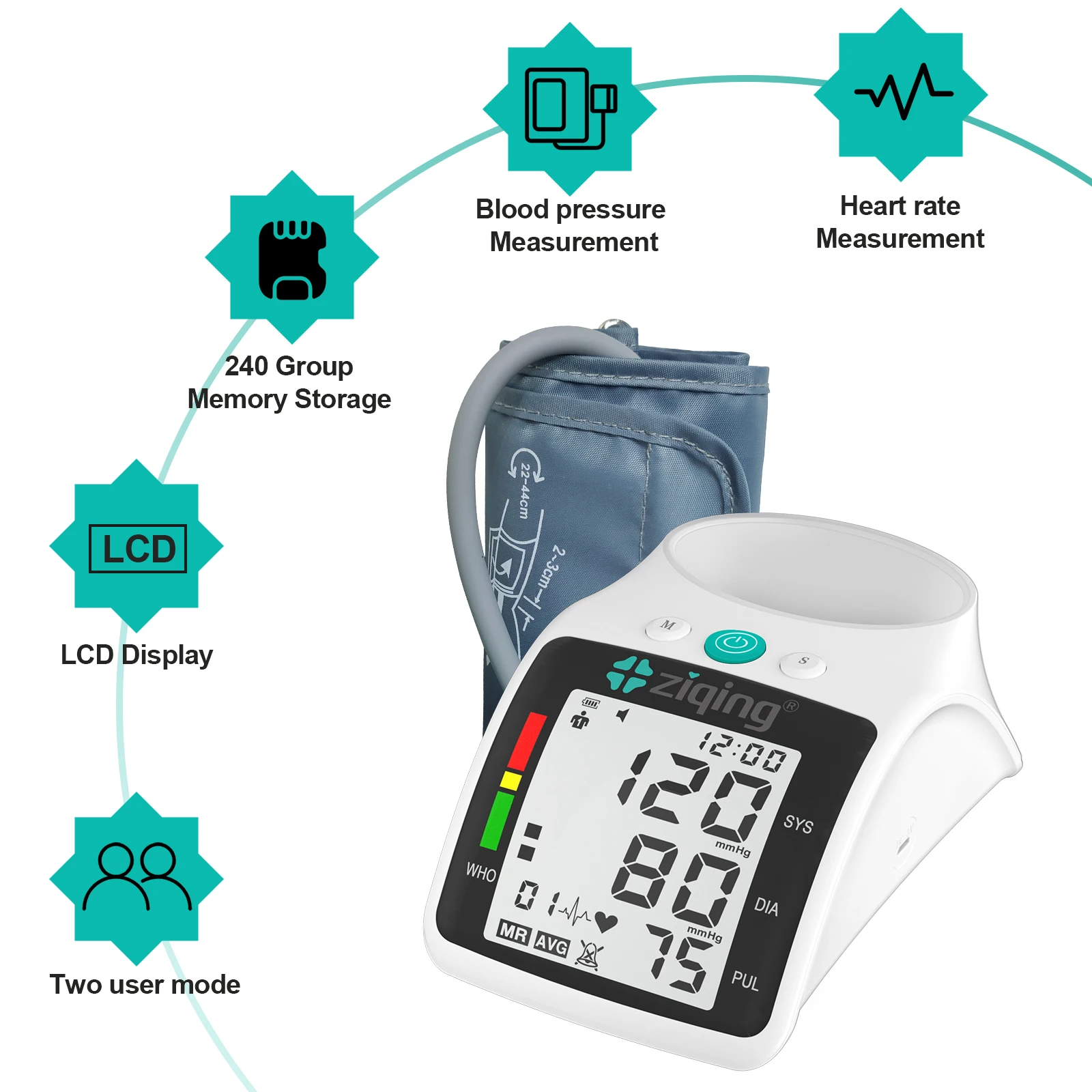 Large Screen Arm Digital Blood Pressure Monitor Тонометр Home Health Detector Machine Tensiometro Manômetro тонометр давления