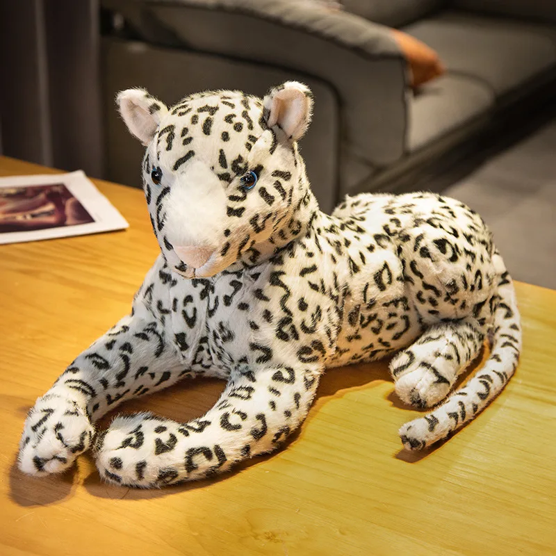 Real Life Leopard Plush Toy Black Panther Soft Stuffed Animal Pillow ForestAnimal Doll Toys