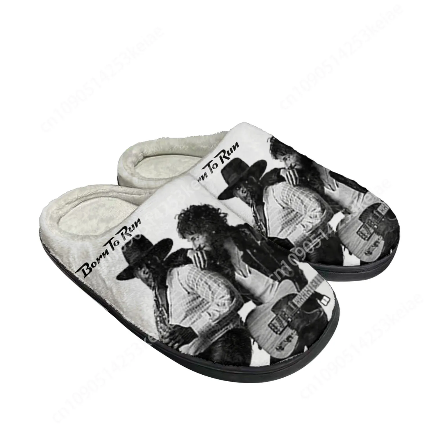 

Born To Run Home Cotton Custom Slippers Mens Womens Sandals Bruce Springsteen Plush Bedroom Keep Warm Shoes Thermal Slipper