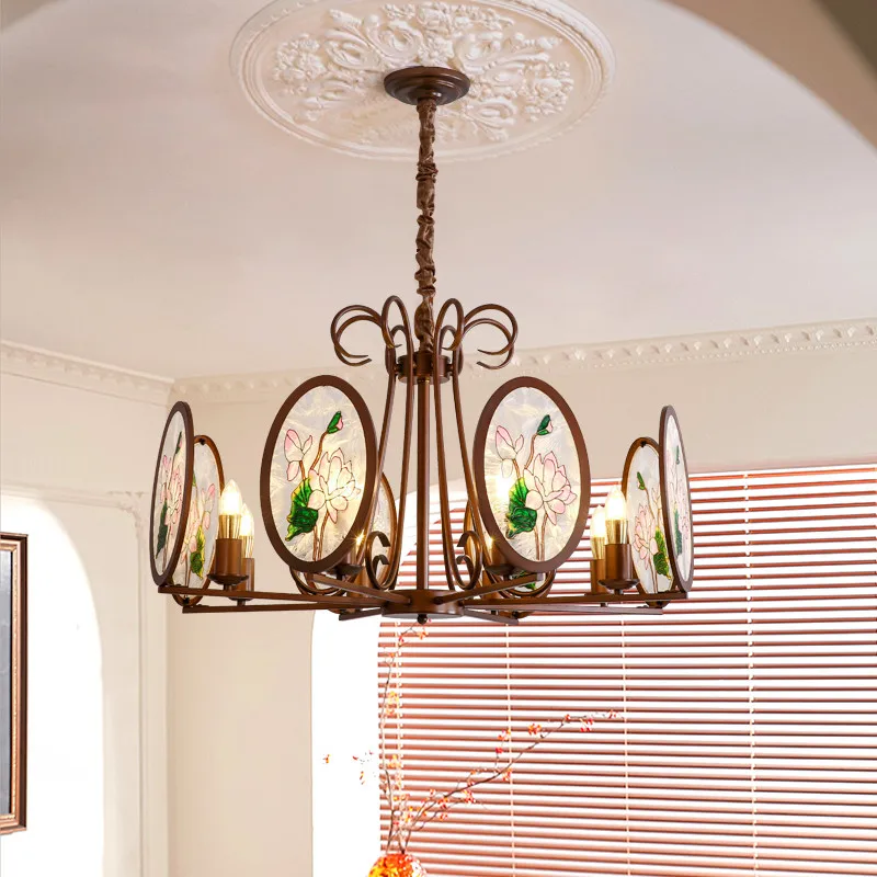 

Oufula Contemporary Restaurant Pendant Lamp Retro Creativity Bar Counter Cafe Bedroom Study Villa Hotel Teahouse Pendant Light