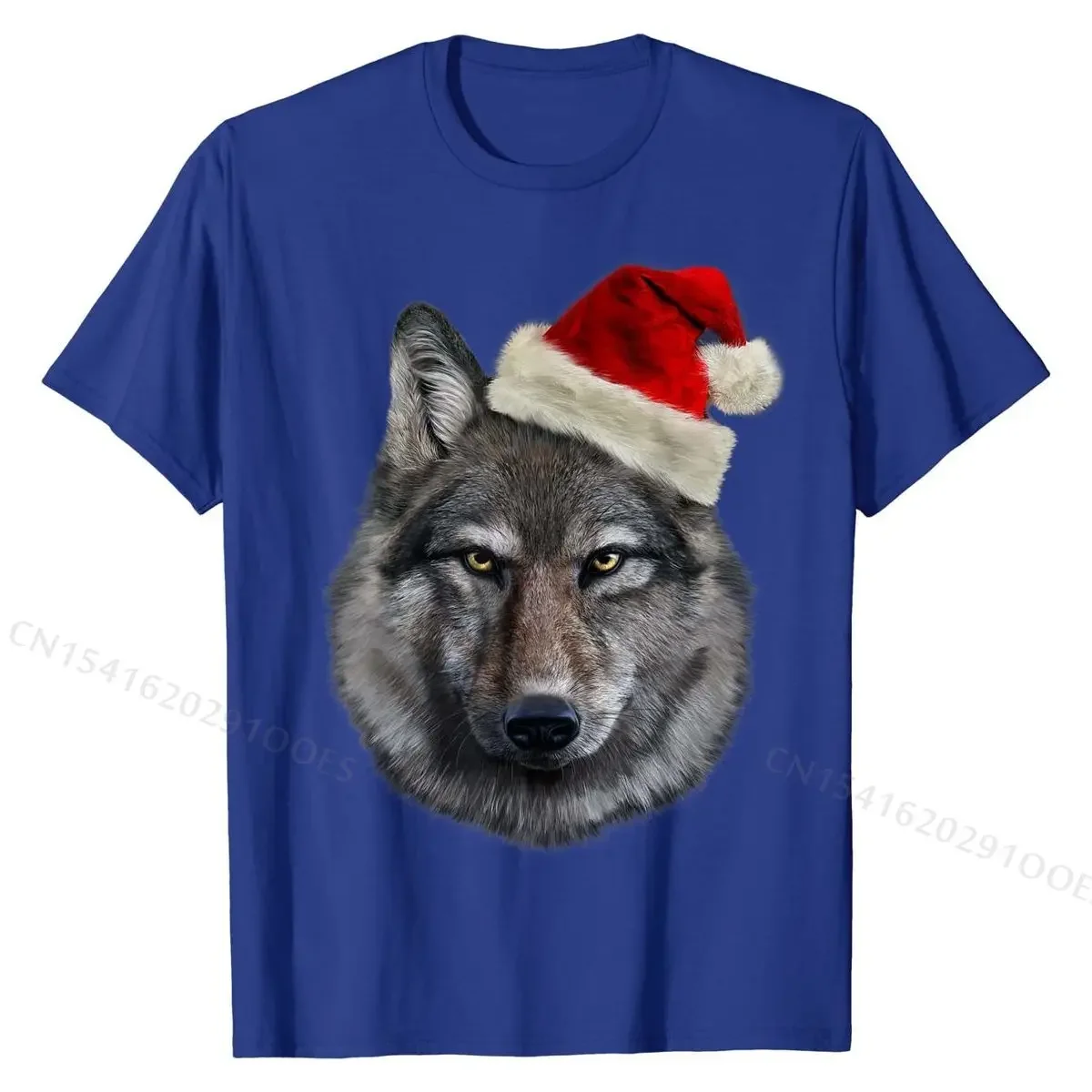 T-Shirt, Timber Wolf in Santa Hat, Every day is Christmas Street Normal Tops & Tees Coupons Cotton Men T Shirts