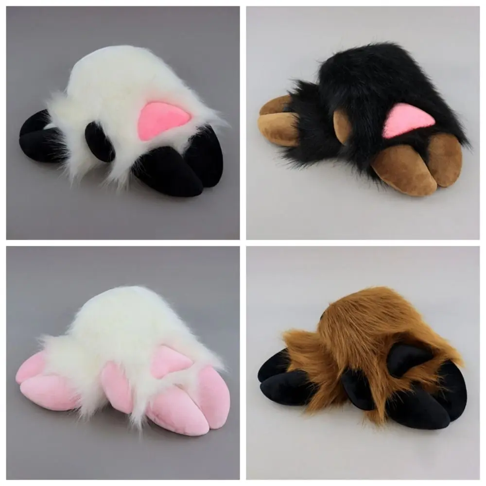 Fashion Cartoon Cosplay Costume Gloves Furry Fursuit Kigurumi Sheep Hoof Mittens Thicken Warm Cosplay Props Gifts