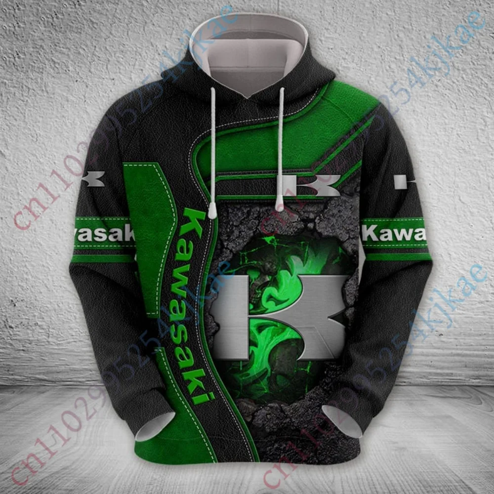 가와사키 후드티 남성용 의류 애니메이션 후드 집업 캐주얼 스웨트셔츠 스포츠 하라주쿠 긴팔 스트리트웨어 유니섹스 풀오버 탑