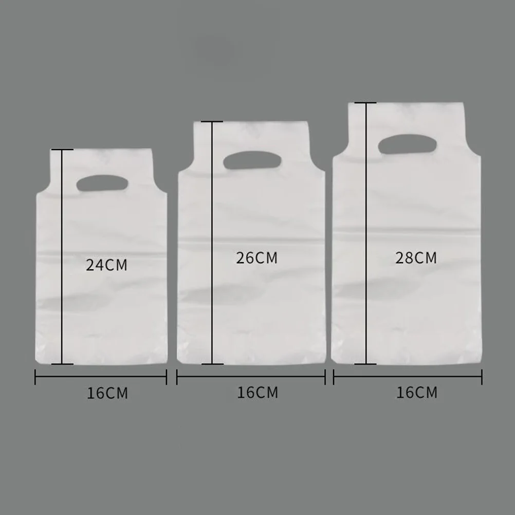 

200pcs Packing Bag Plastic Handle Shopping Handbag Coffee Milk Tea Shop Drink Takeout Packaging Bags Juice