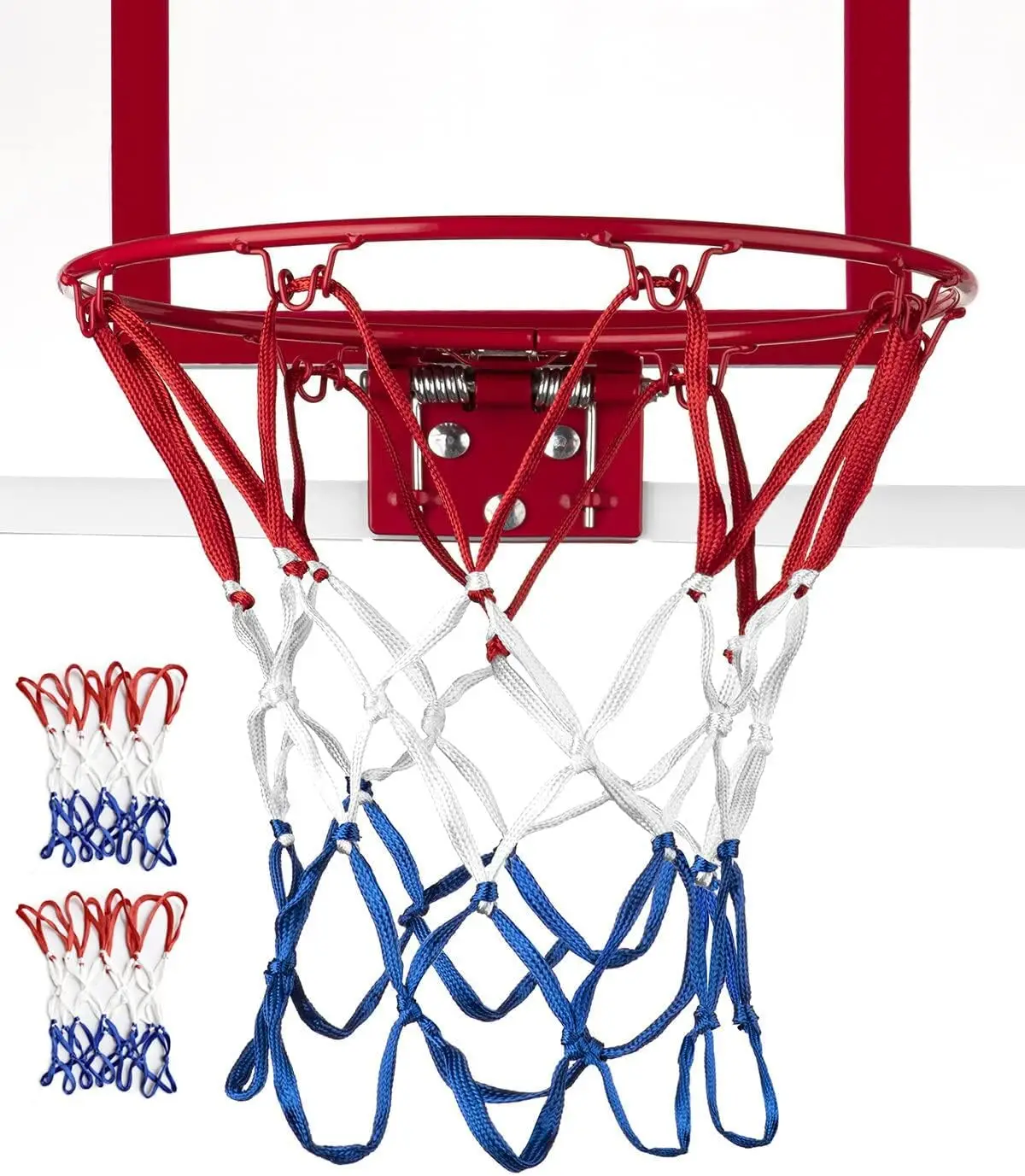 

Mini Basketball Net Replacement 8 Loop [2 Pack], Vibrant Color, for Indoor Door/Room Walls 8"-10.25" Hoop
