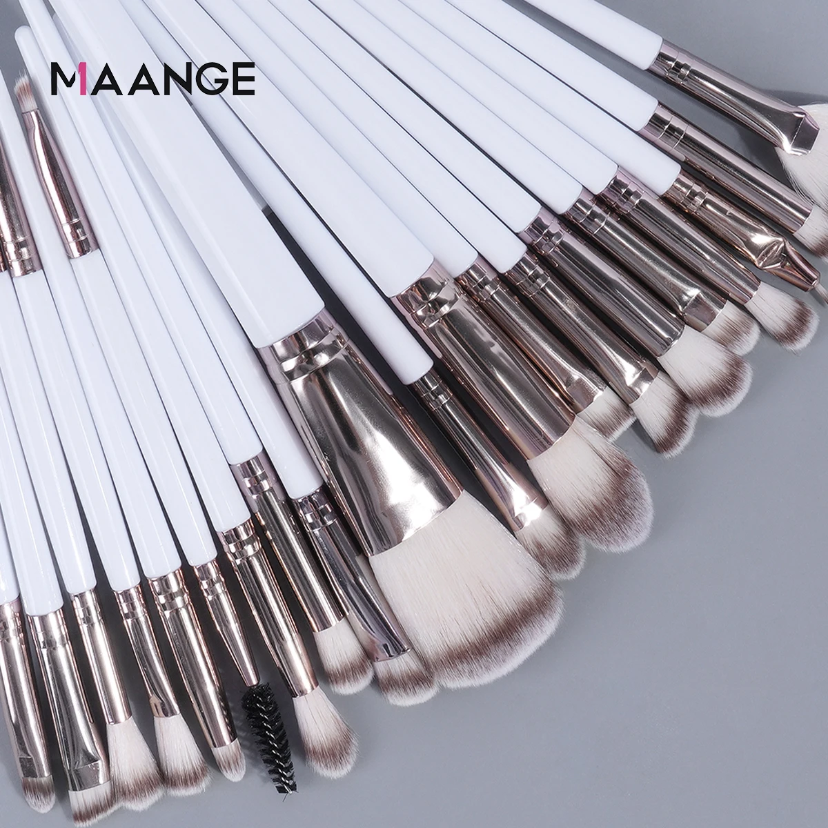 MAANGE-Maquiagem Brushes Set, Cosméticos, Fundação, Blush, Pó, Sombra, Soft Fluffy Kabuki Brush, Blending Tools, 20Pcs