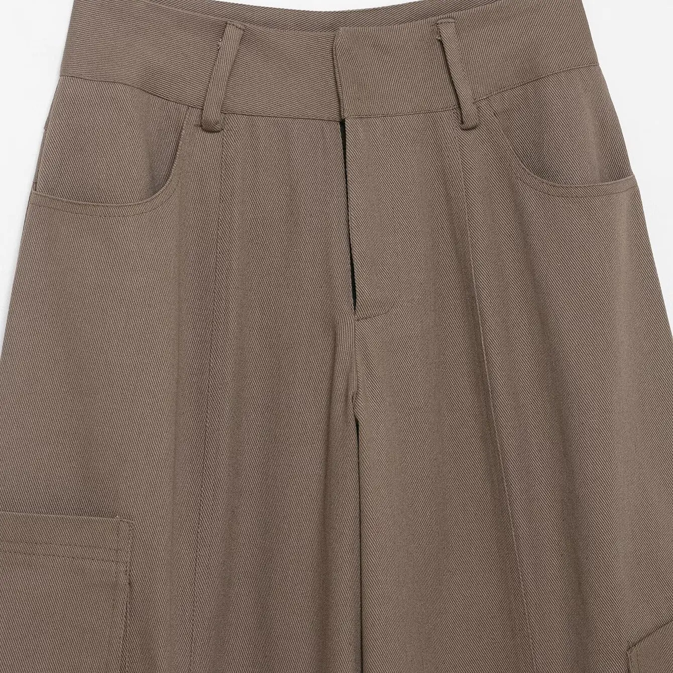 JNLEAOG الخريف جديد المرأة Faion بالون عمال Sle مستقيم الساق سراويل تقليدية الشارع Sle l الخصر زر إغلاق #4