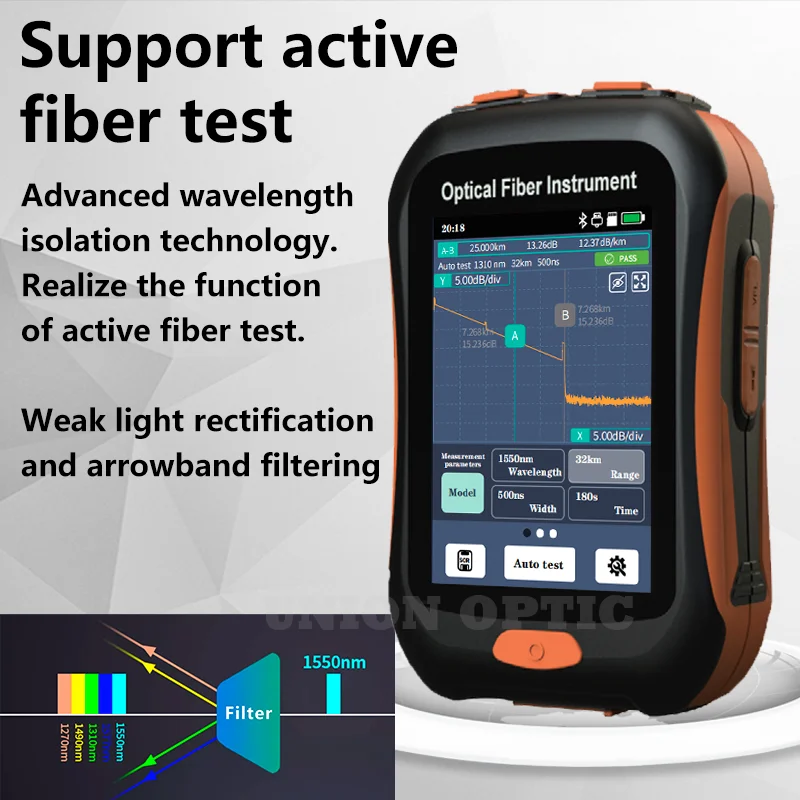 Mini OTDR NK2800-reflectómetro de fibra óptica, probador de Cable Ethernet, 1550nm, 20dB, VFL, OLS, OPM, mapa de eventos, 2023