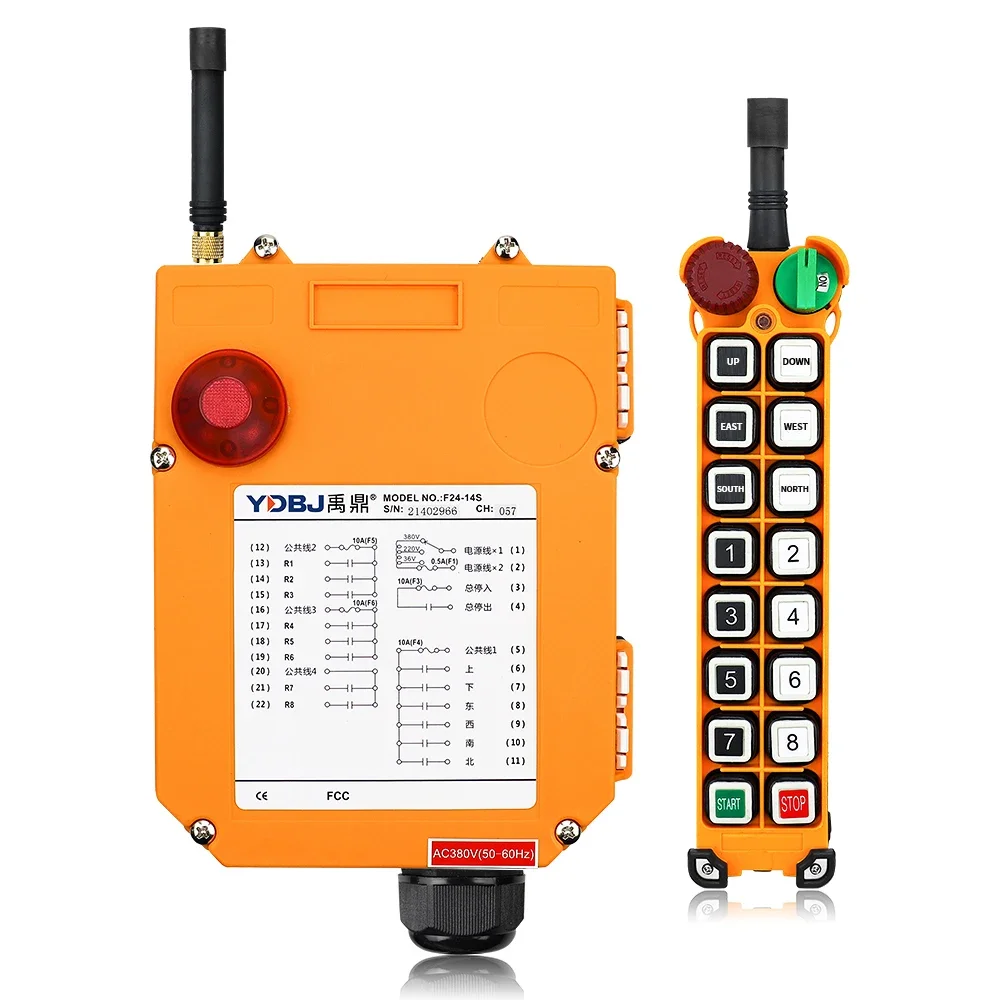 telecontrol f24 -14s 14 channel single speed wireless radio universal car crane radio crane truck remote control