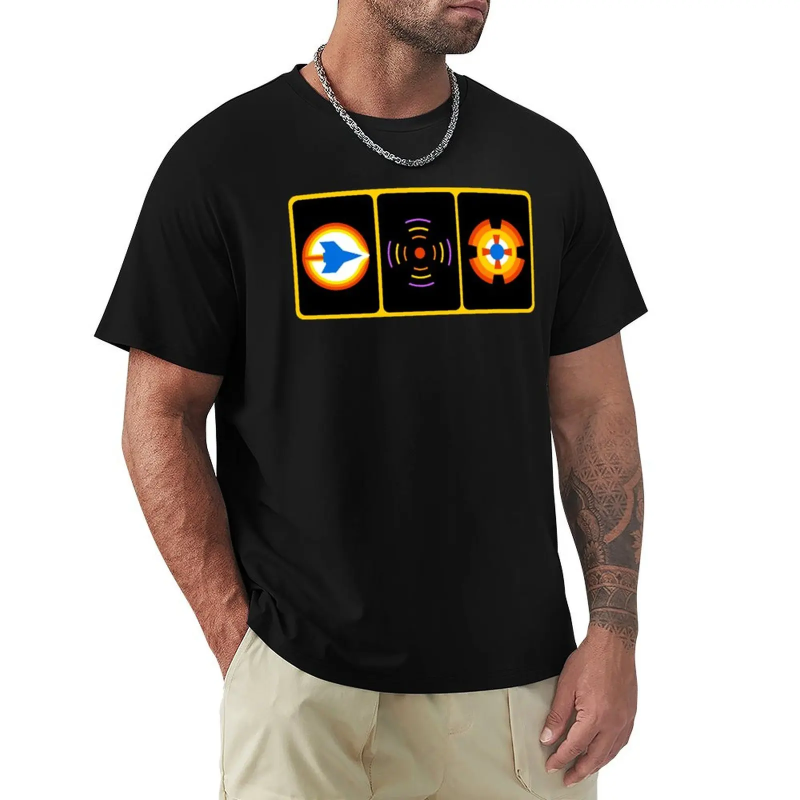 

Alpha Probe Buttons T-Shirt baggy shirts animal prinfor boys heavyweight t shirts for men