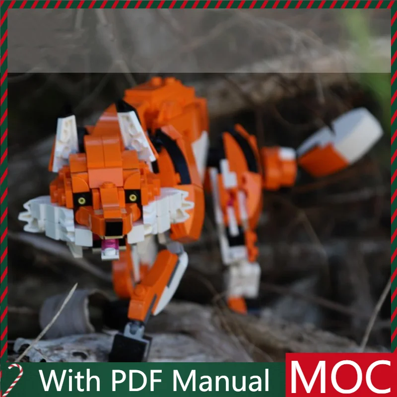 

486 шт. Лидер продаж MOC красная лиса модель животного модульный набор «сделай сам» строительные блоки детская сборка дисплей игрушки фестиваль подарок-сюрприз