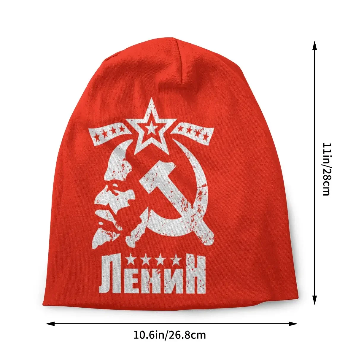 Vladimir Ilyich Lenin Bonnet Hats Knitting Hats Hip Hop Autumn Winter Street Skullies Beanies Hat CCCP USSR Warm Dual-use Cap