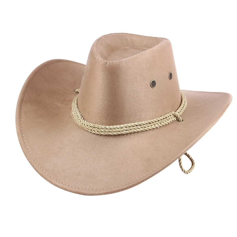 Retro Jazz Hat Wide Brim Trendy Basin Hat Vintage Western Cowboy Hat All-match Surprise Gifts for Boyfriend Girlfriend Dropship