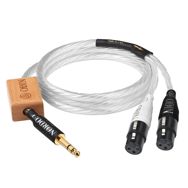 Odin HiFi 6.5mm to 2XLR Cable Hi-end Pure Silver 6.5 Stereo Jack to 2XLR 3Pin Male /Female Shield Cable Mixer Amplifier