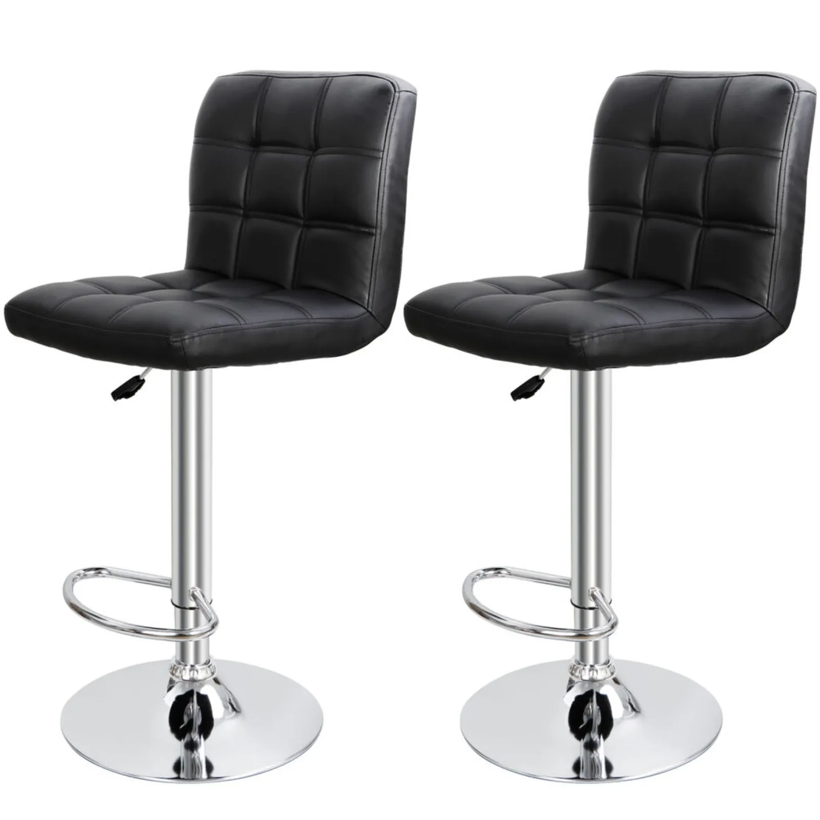 2/4 Pack Adjustable Bar Stools PU Leather Modern Dinning Chair with Back Indoor United States