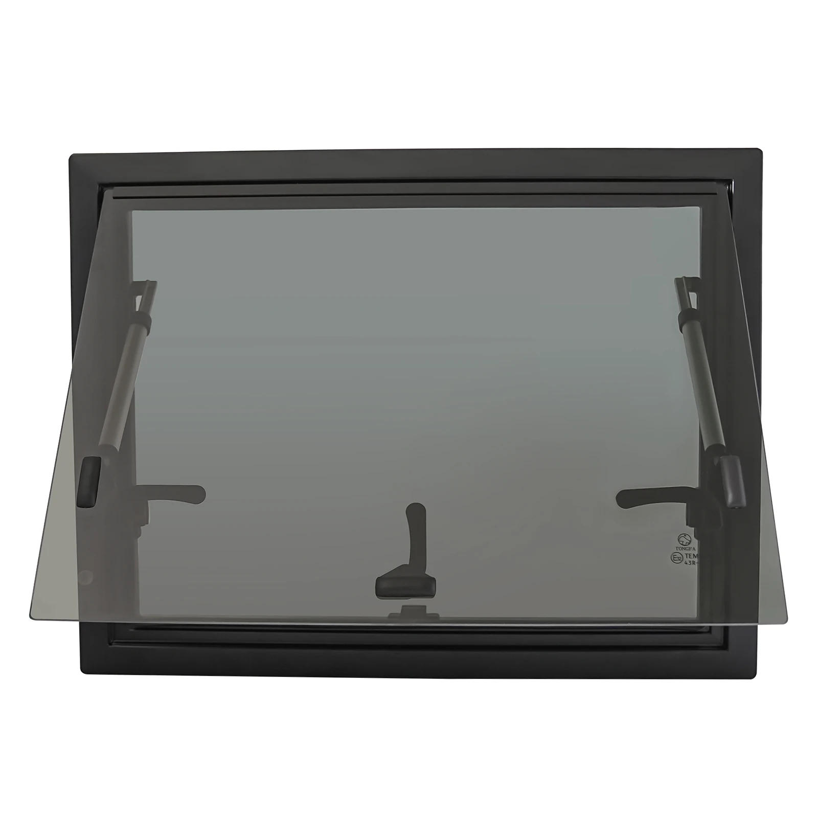 60 × 45 سم RV Caravan Camper Van Push Out Window سبائك الألومنيوم RV نافذة خارجية مع شاشة نافذة مقاومة للحشرات باللون الأسود والأبيض