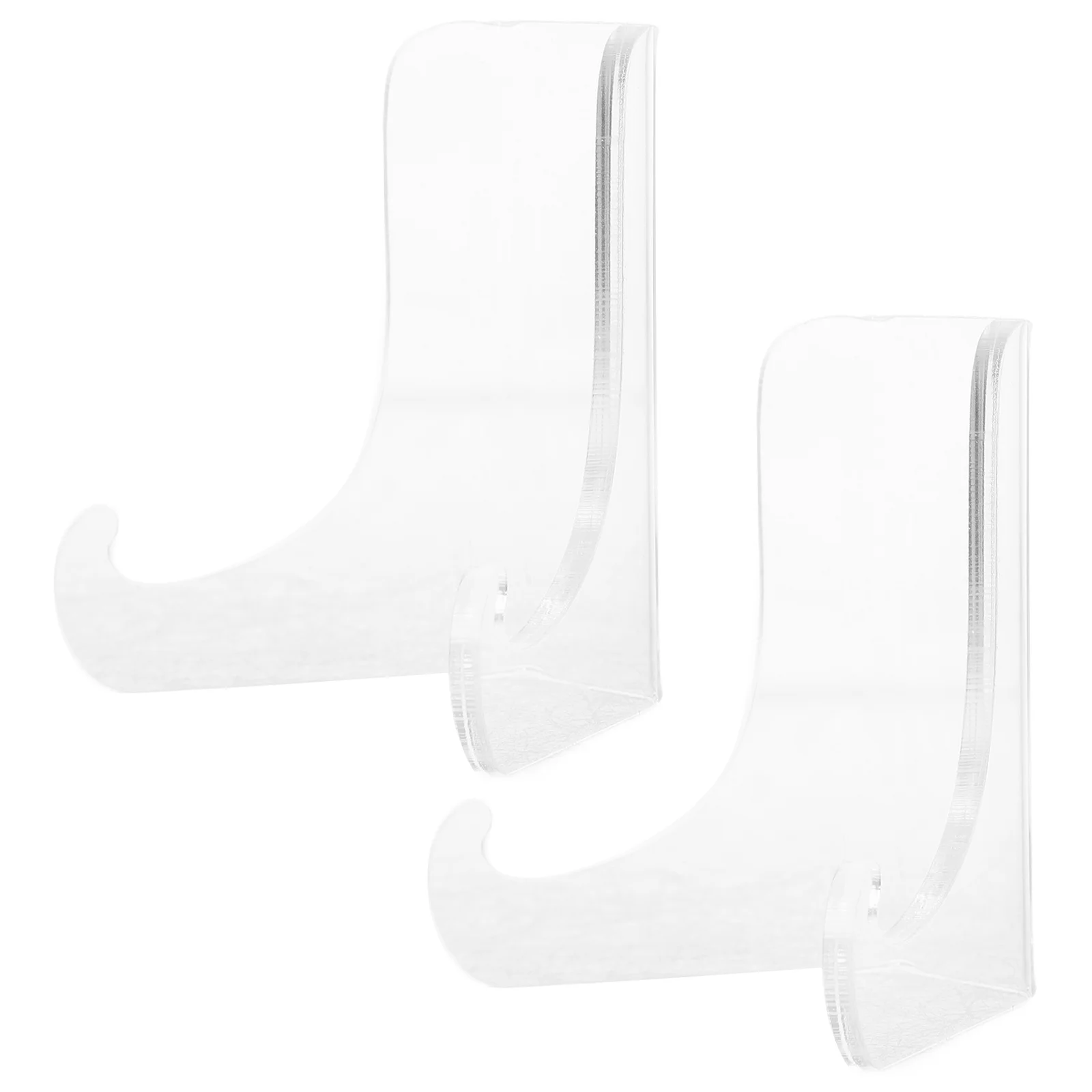 

2Pcs Acrylic Clear Display Easel Stand Multi-Use Holder for Plates Pictures Coins Decorations Easel Stand Plate Holder