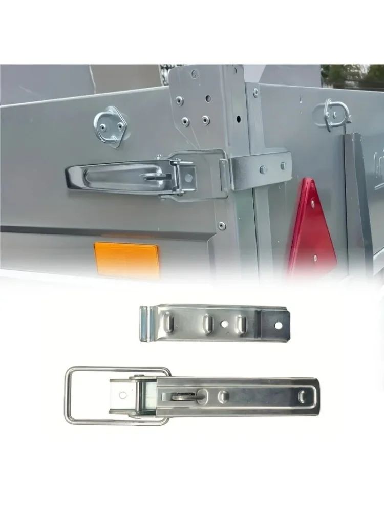 Système de verrouillage de remorque robuste, 2 pièces, grand mécanisme à Clip rabattable, codé par clé pour remorque de camion de caravane de bateau RV