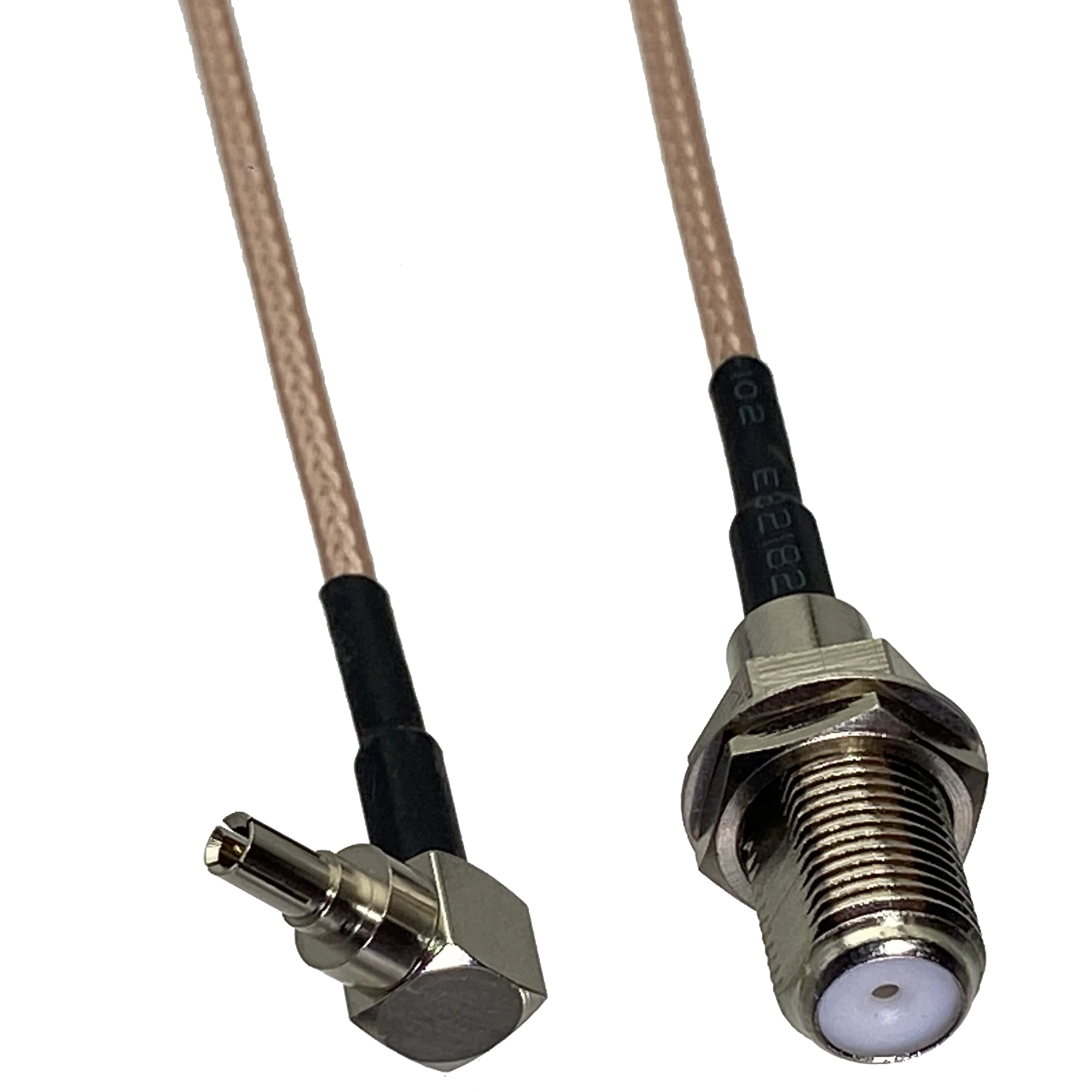 F Type Female to CRC9 Male Right Angle 90 Degree RF Coaxial Cable RG316 for 2G 3G 4G Antenna Router TV HDTV DVB-T 7CM~10FT