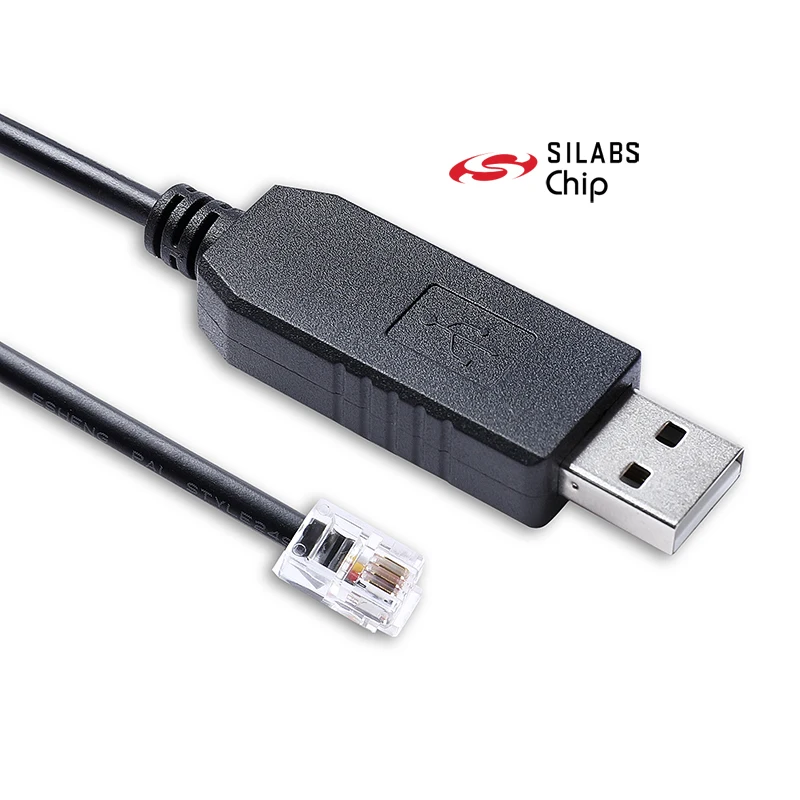 Losmandy Gemini RS232 Serial Communication Cable CP2102 USB to RJ22 4P4C for PC Connection to Losmandy Gemini System