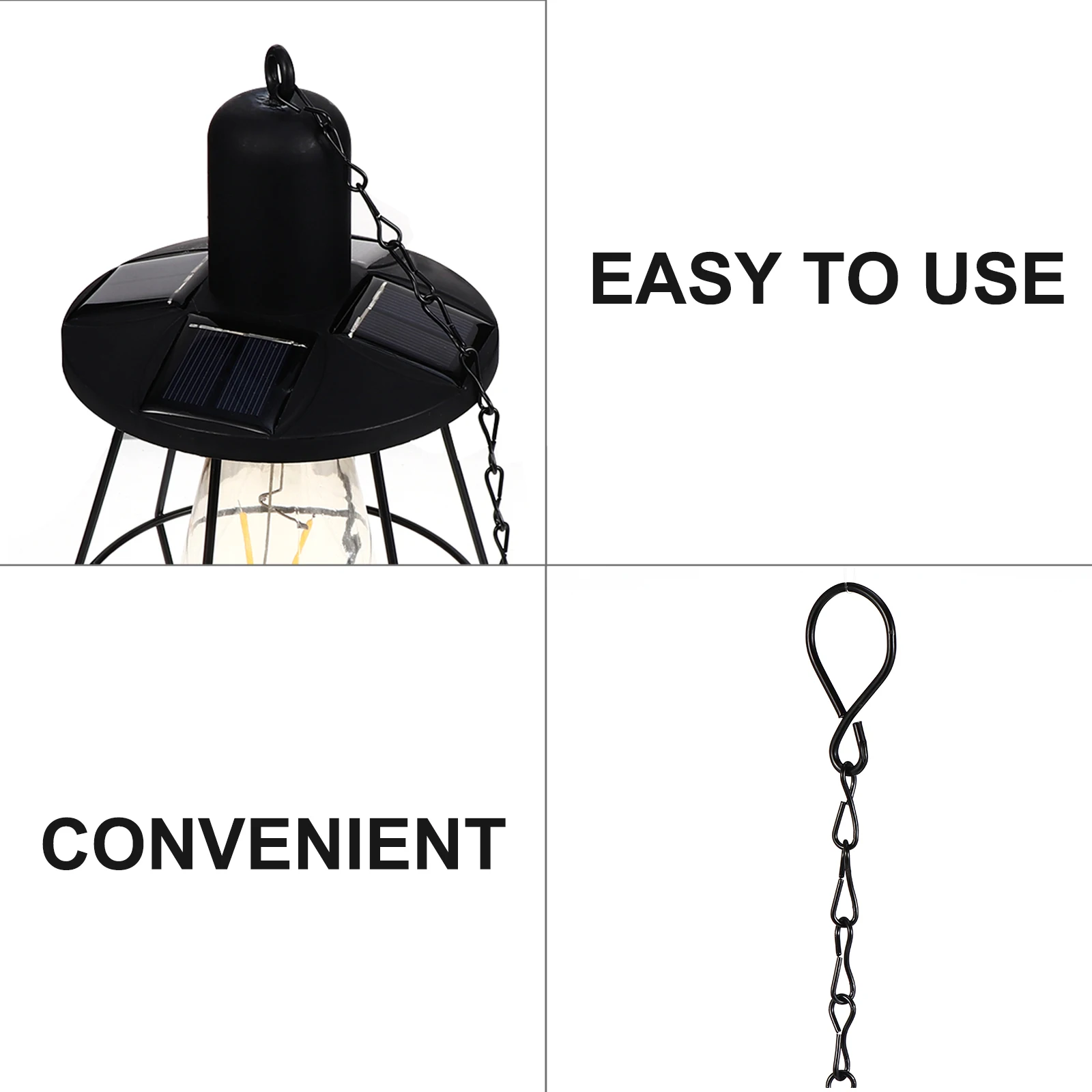 

Solar Powered Warm White Retro Hanging Lamp Waterproof Hanging Garden Lights Decorative Outdoor L scapeVintage Style