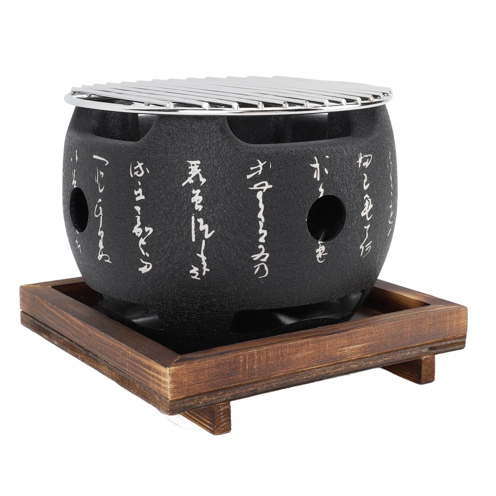 

BBQ Grill,Japanese Style Grill Mini Portable Japanese BBQ Grill Round Food Charcoal Stove Household Barbecue Tool