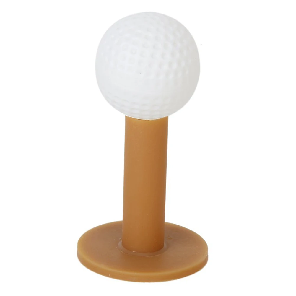 

5Pcs 80mm Rubber Golf Tees Coffee Color Lightweight Durable Stable for Winter Frosty Ground Easy to Carry Tees