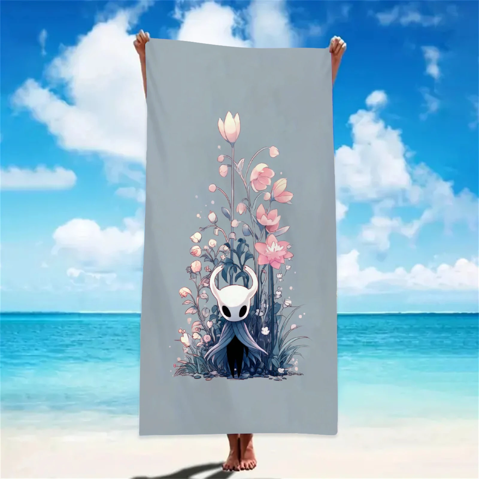 H-Hollow K-Knight Beach Towel Custom Towel 3D Print Super Absorbent Quick-dry for Summer Vacation Outdoor Camping Perfect Gift
