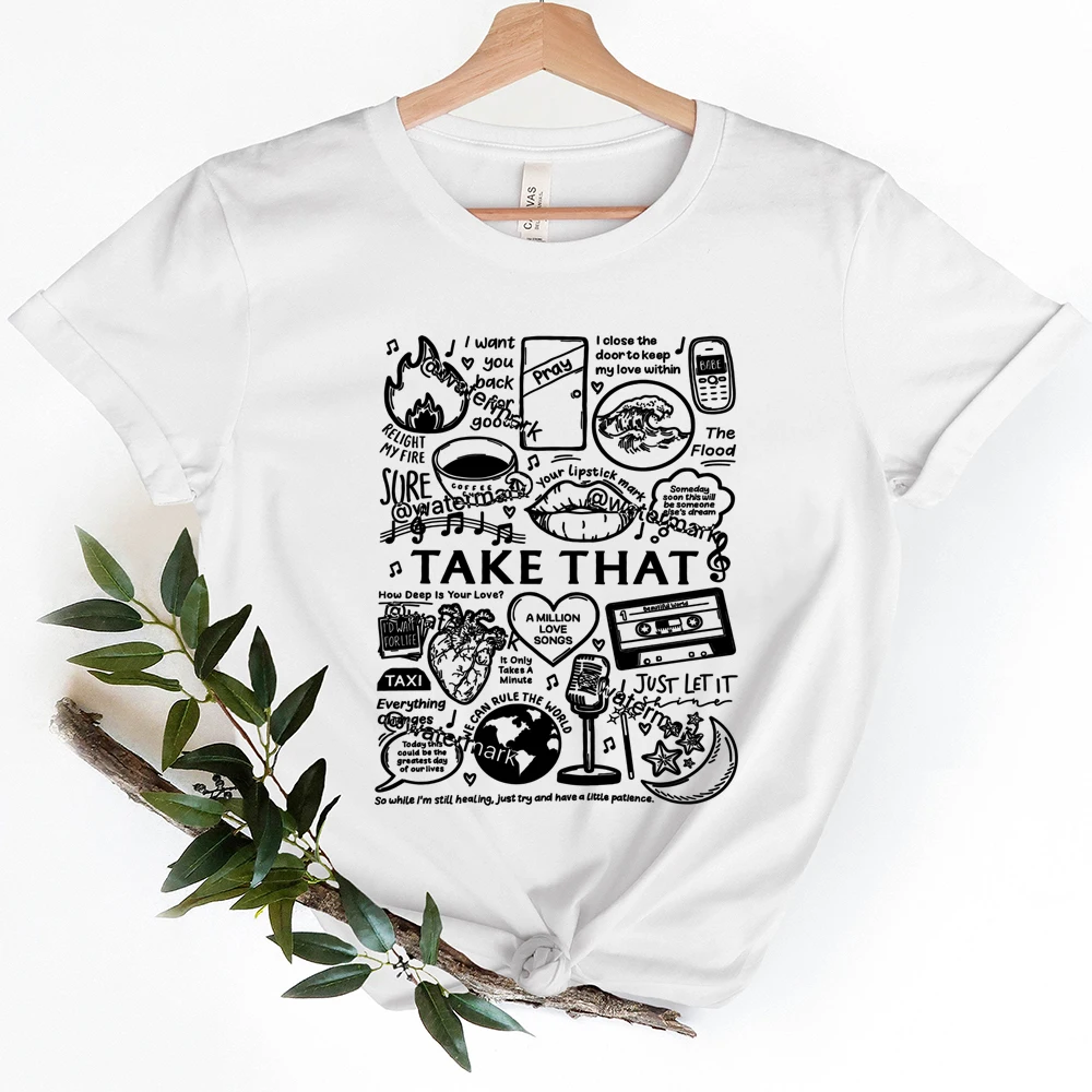 Take That This Life on Tour 2024 T-shirts Vintage Music Tour Women\'s Tees Take That Band Fan Gift Take That and Party Tour Tops